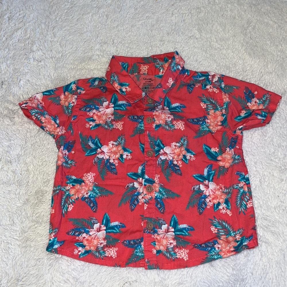 (3 for $10) George Hawaiian button up